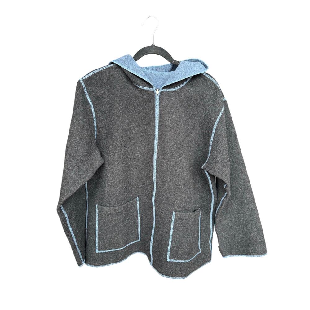 Cabi Boiled Wool Hooded Jacket Sz M